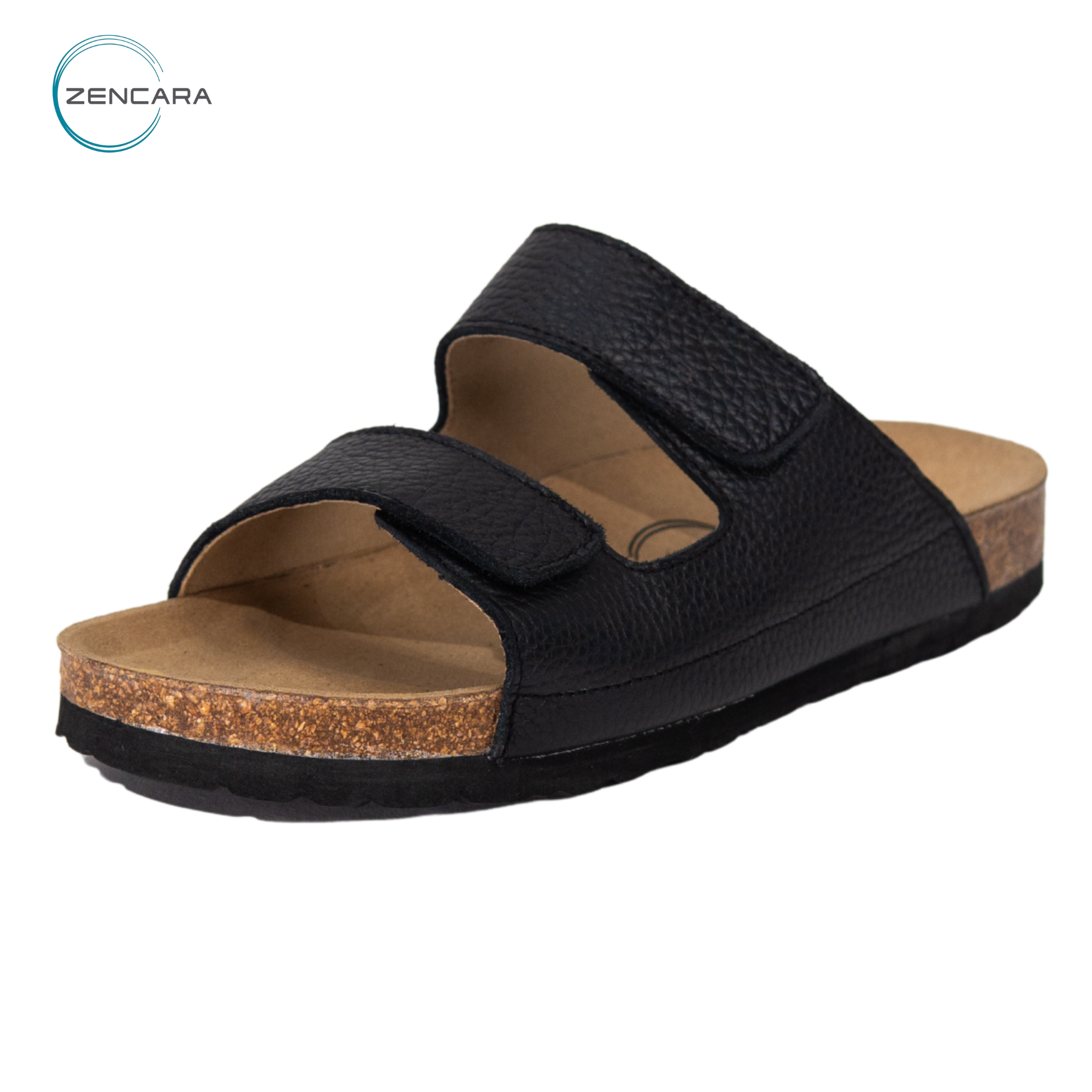  Dép Sức Khỏe Đế Cork Người Lớn (Nam) Màu Đen Zencara 