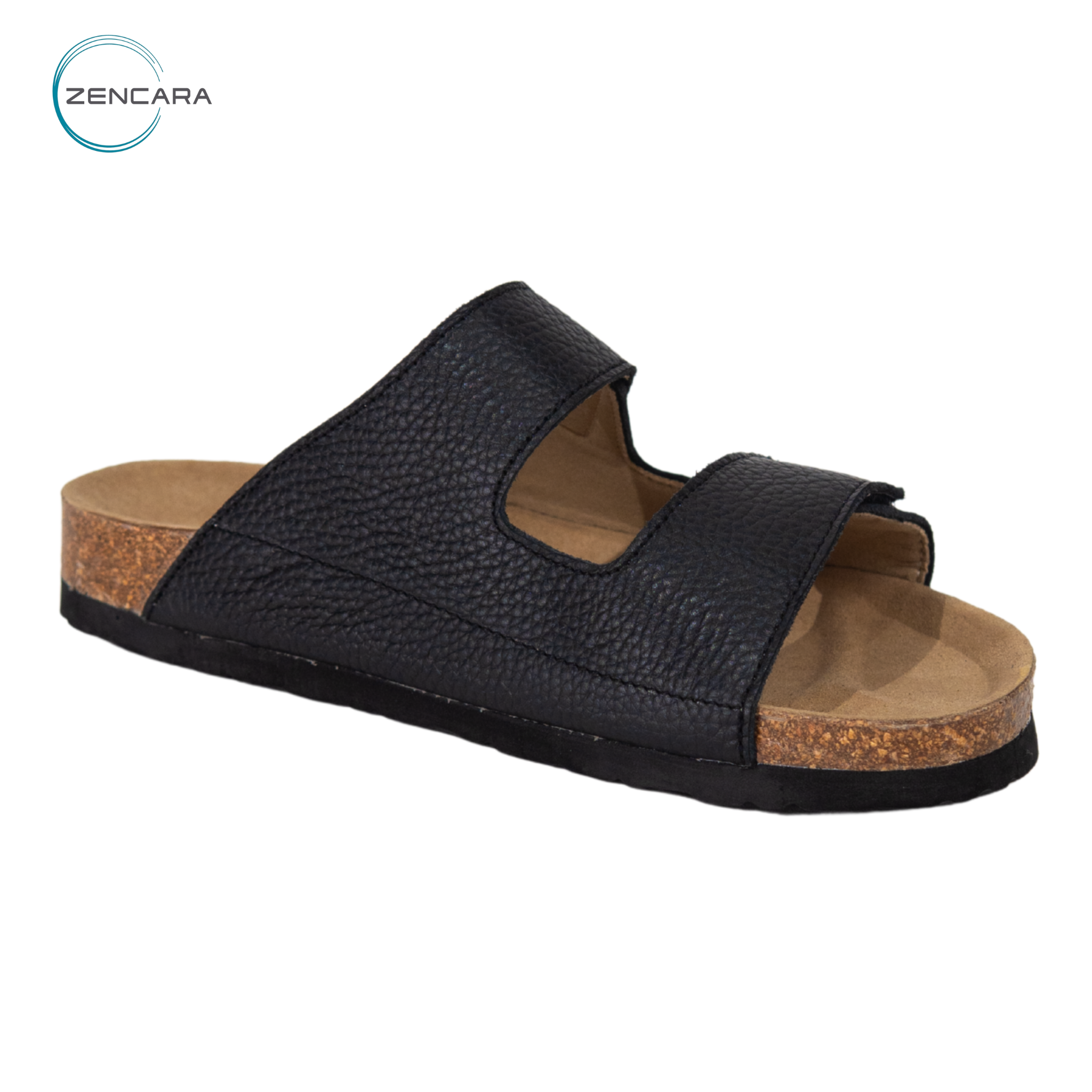  Dép Sức Khỏe Đế Cork Người Lớn (Nam) Màu Đen Zencara 