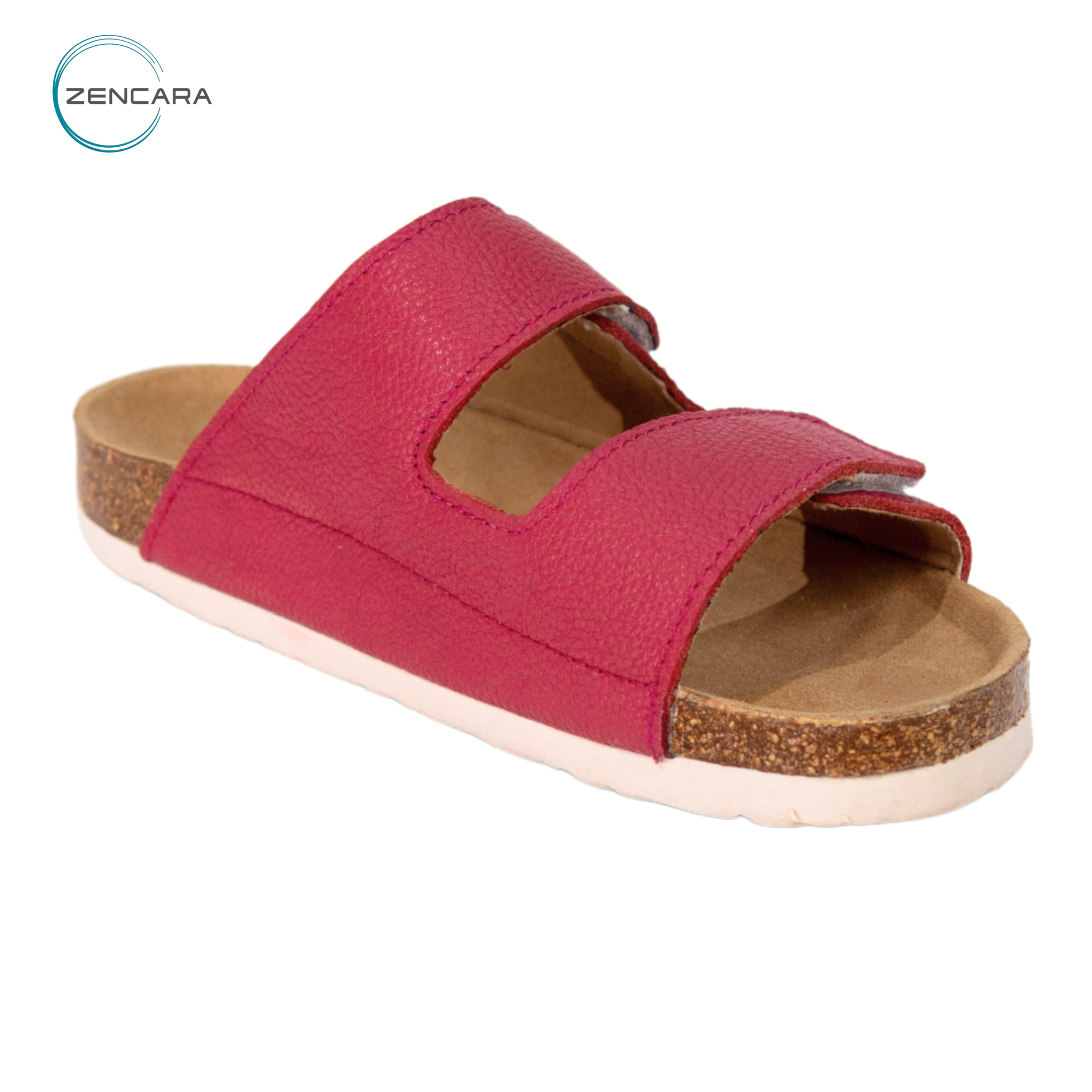  Dép Sức Khỏe Đế Cork Người Lớn (Nữ) Màu Hồng Đậm Zencara 