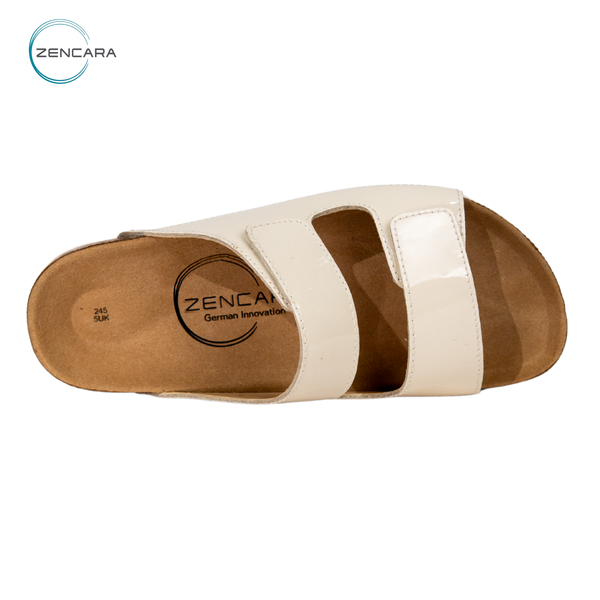  Dép Sức Khỏe Đế Cork Người Lớn (Nữ) Màu Trắng Bóng Zencara 