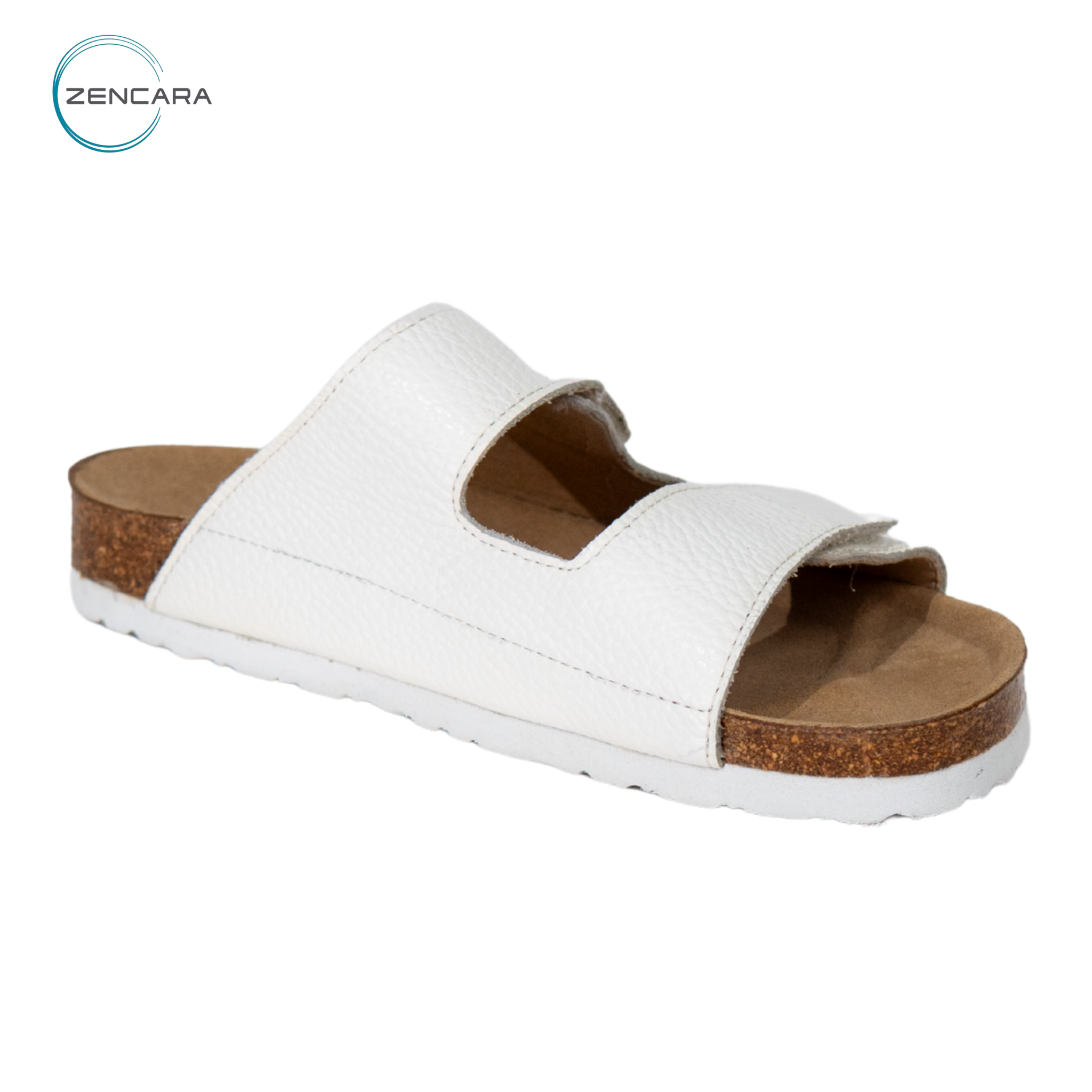  Dép Sức Khỏe Đế Cork Người Lớn (Nữ) Màu Trắng Zencara 