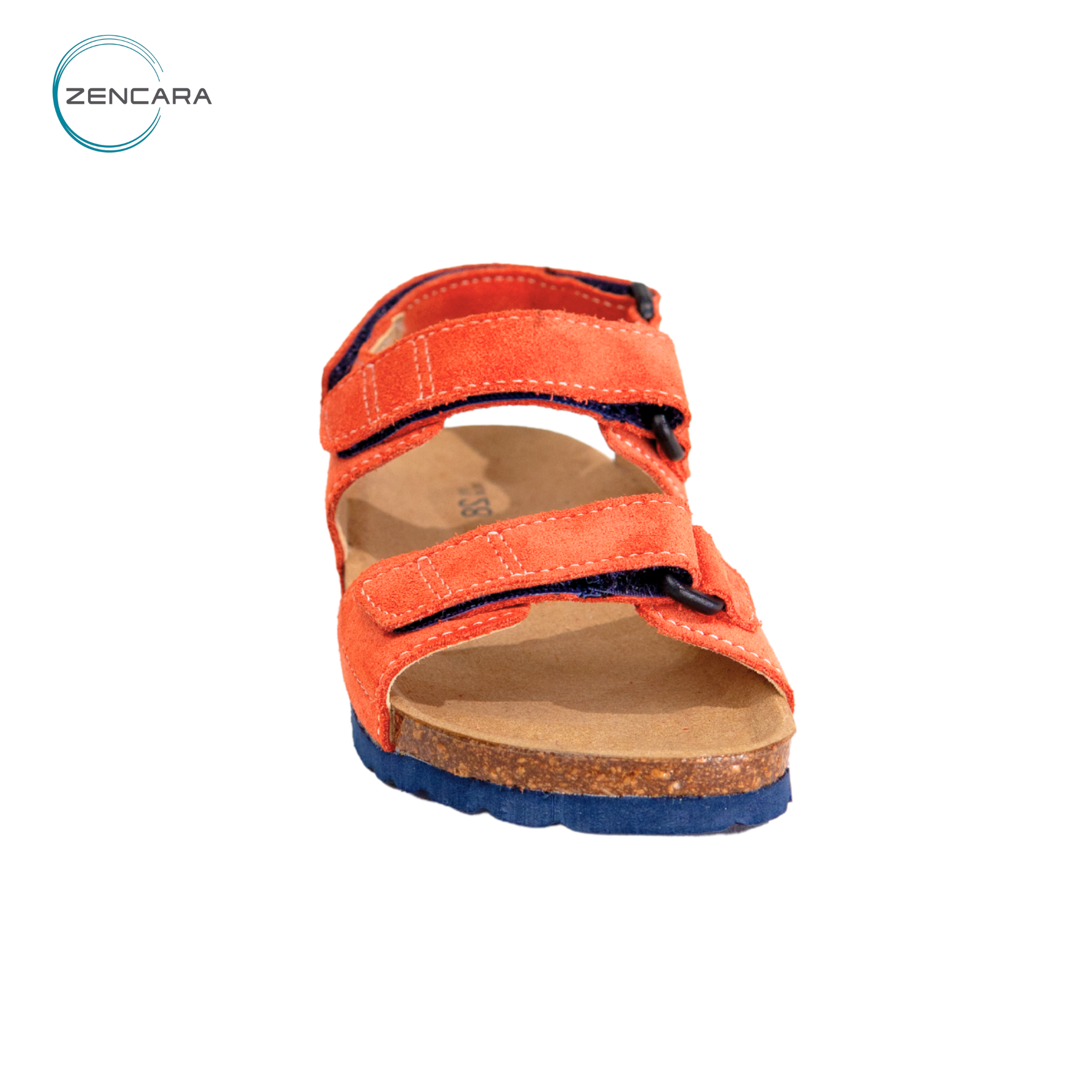  Sandal Sức Khỏe Đế Cork Trẻ Em Màu Cam Zencara 