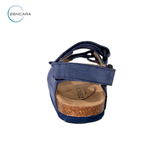 Sandal Sức Khỏe Đế Cork Trẻ Em Màu Navy Zencara 