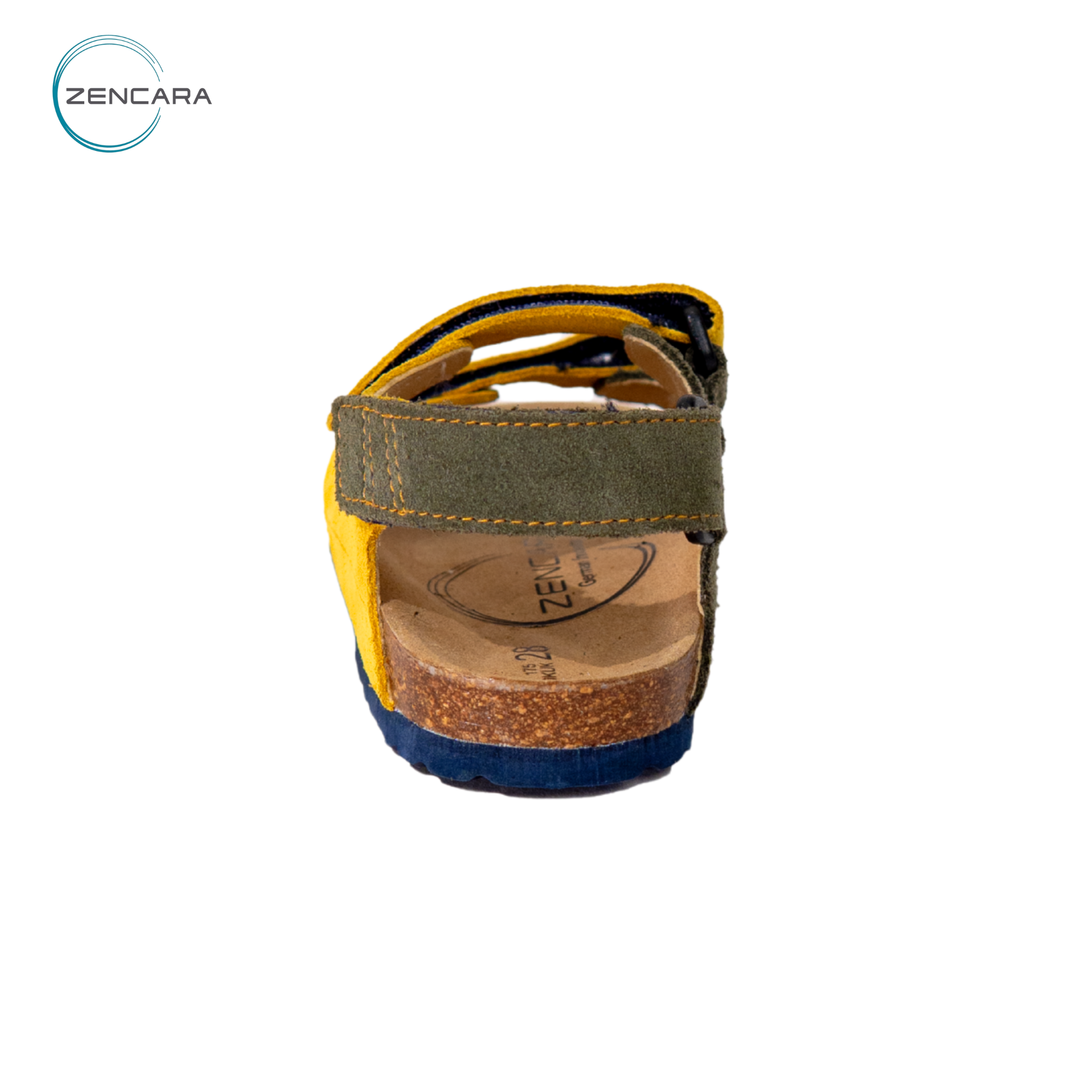  Sandal Sức Khỏe Đế Cork Trẻ Em Màu Vàng Xanh Zencara 