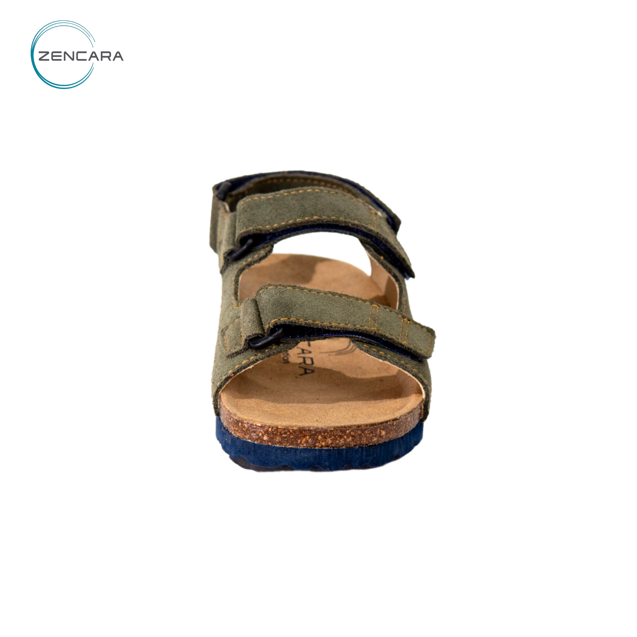  Sandal Sức Khỏe Đế Cork Trẻ Em Màu Rêu Zencara 