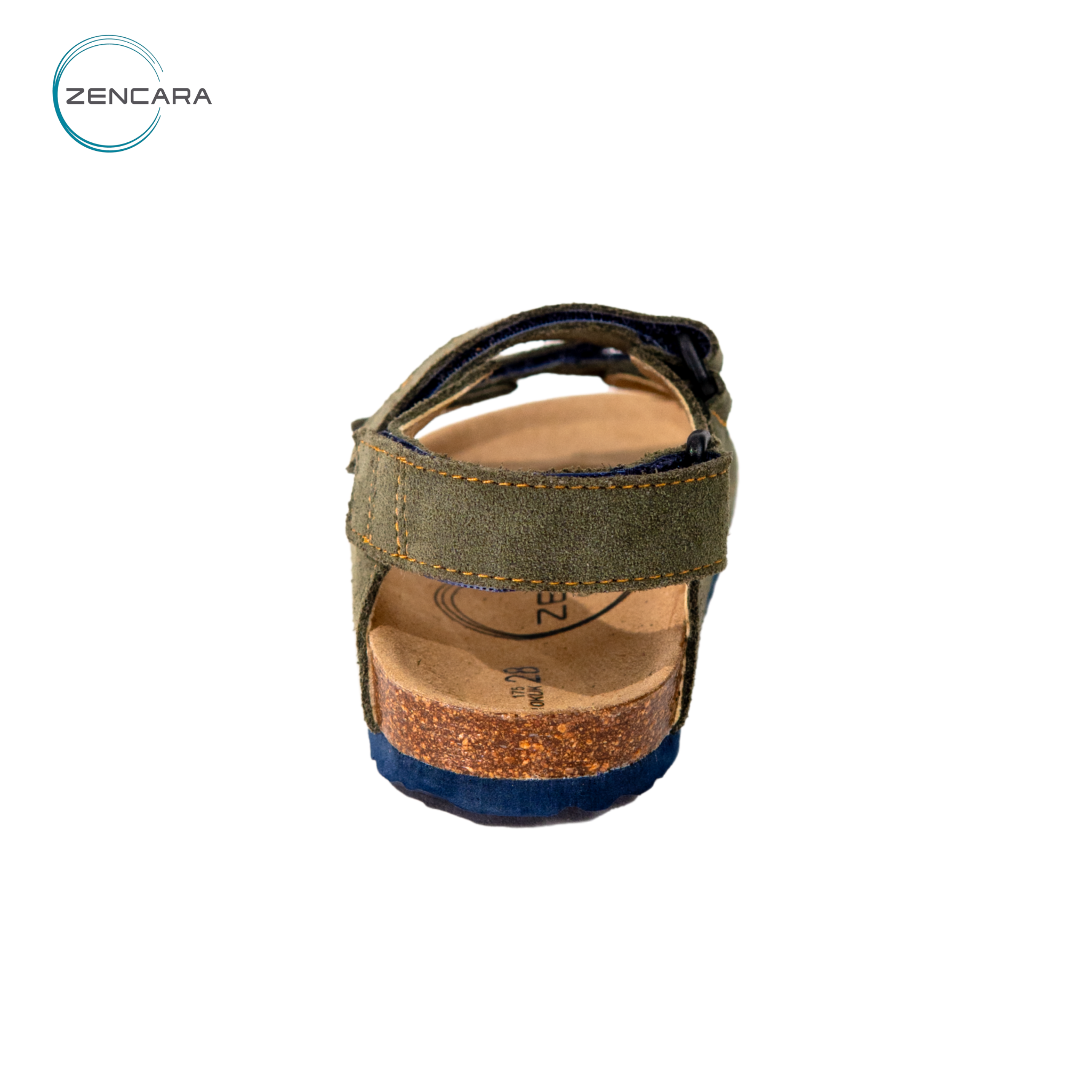  Sandal Sức Khỏe Đế Cork Trẻ Em Màu Rêu Zencara 