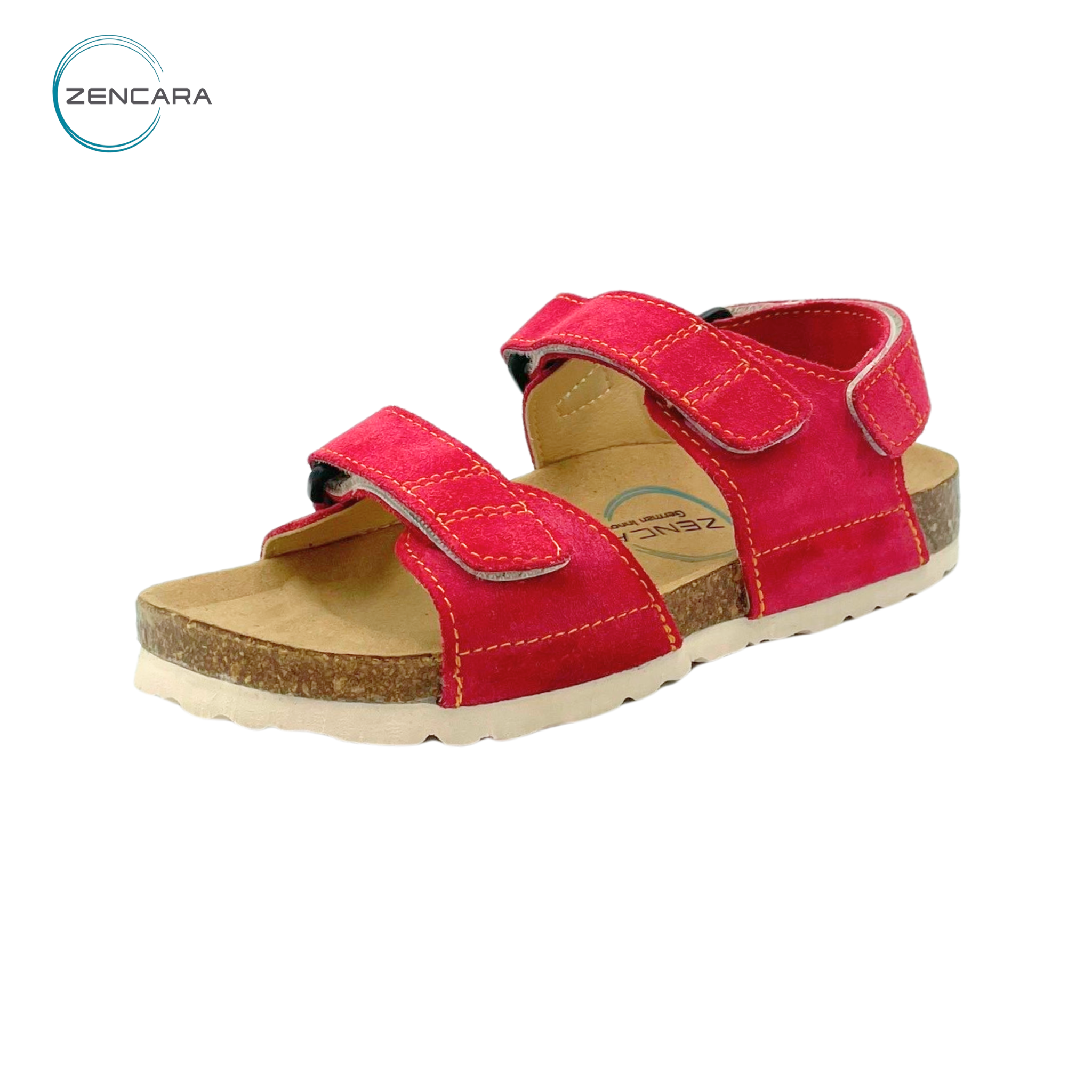  Sandal Sức Khỏe Đế Cork Trẻ Em Màu Hồng Đậm Zencara 