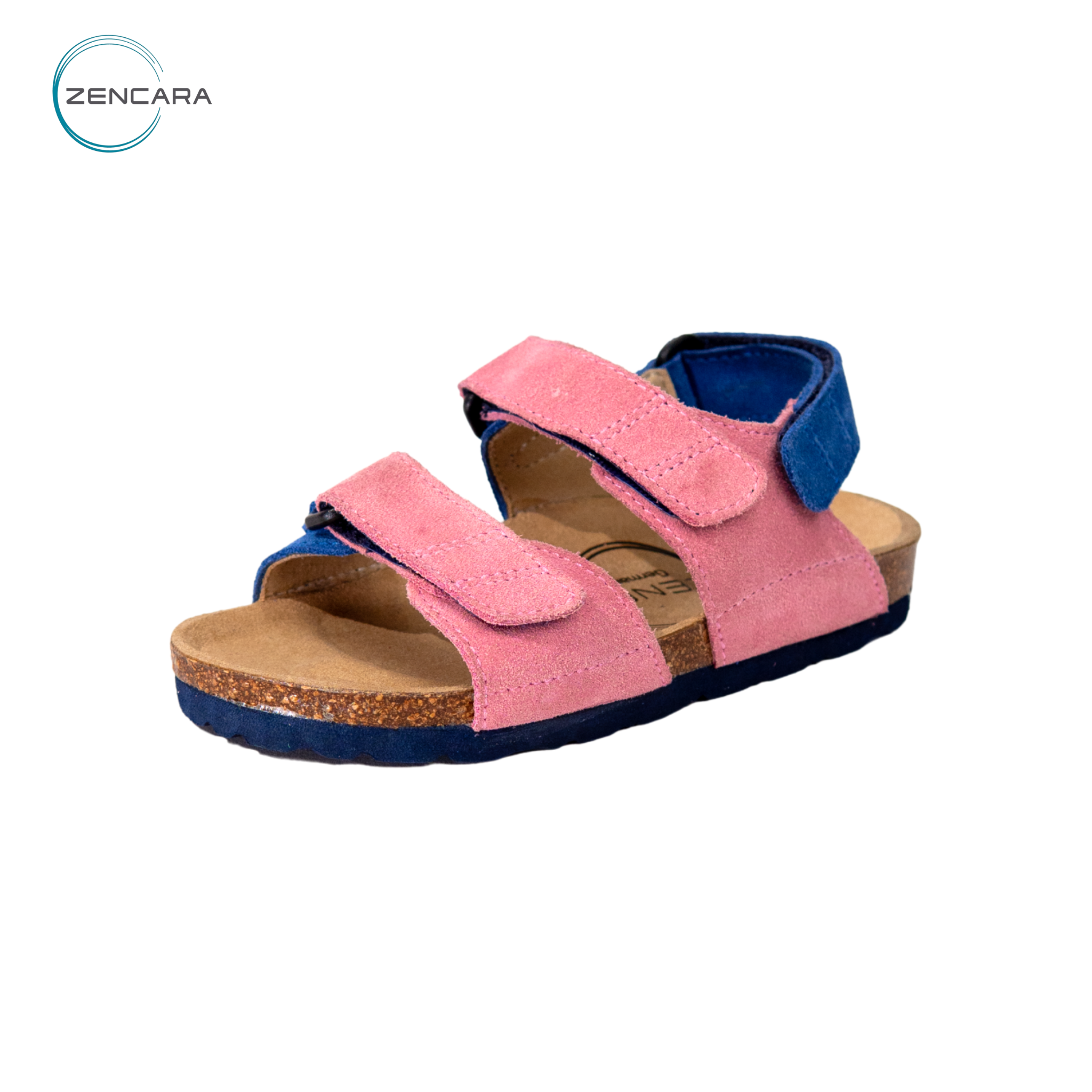  Sandal Sức Khỏe Đế Cork Trẻ Em Màu Hồng Xanh Zencara 
