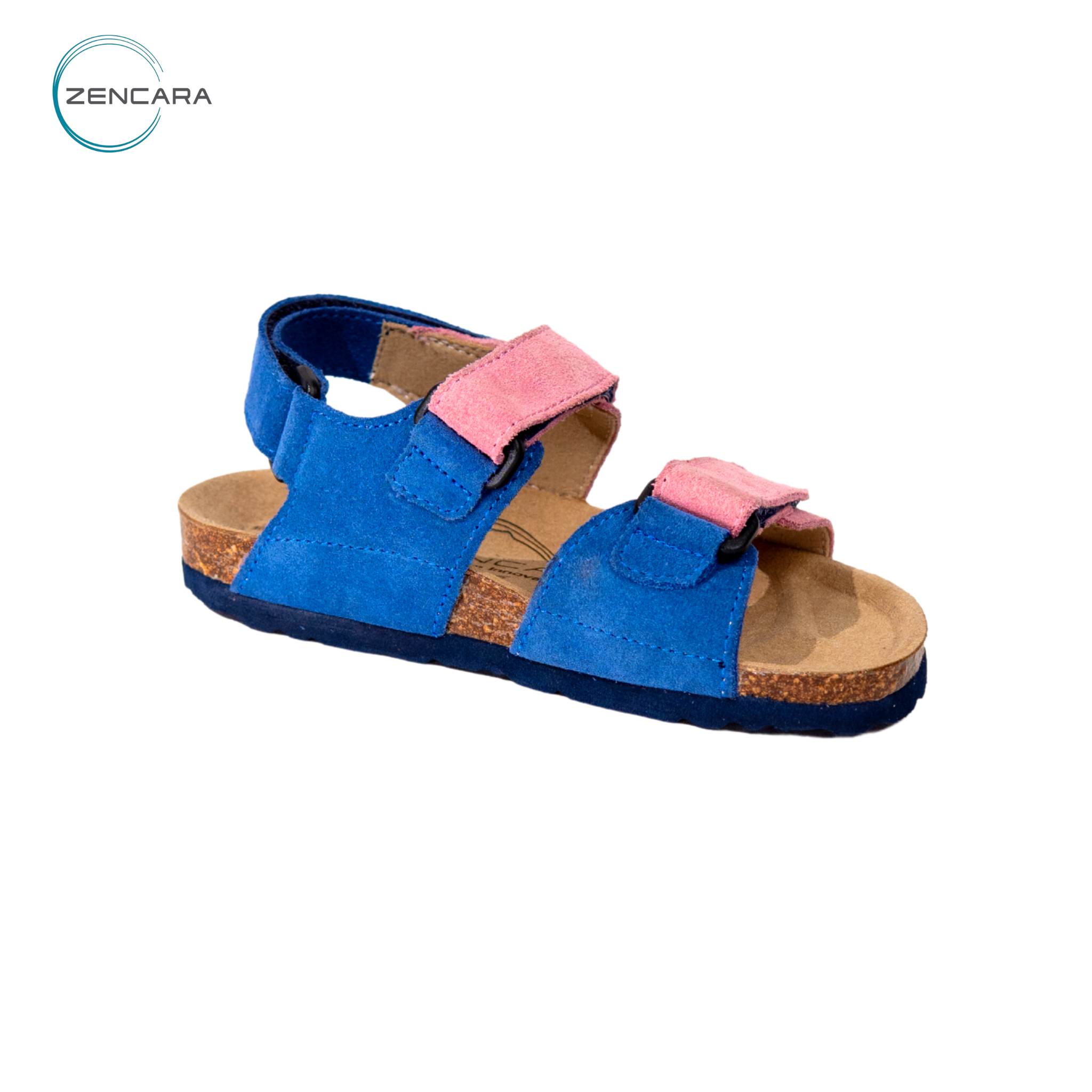  Sandal Sức Khỏe Đế Cork Trẻ Em Màu Hồng Xanh Zencara 
