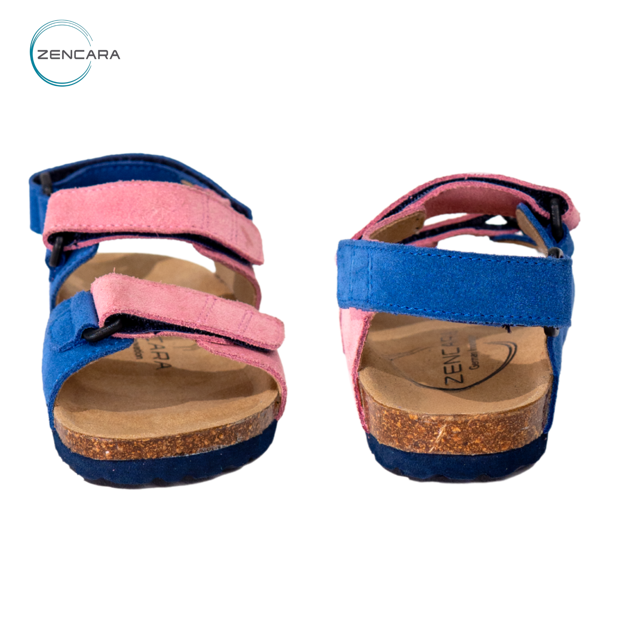  Sandal Sức Khỏe Đế Cork Trẻ Em Màu Hồng Xanh Zencara 