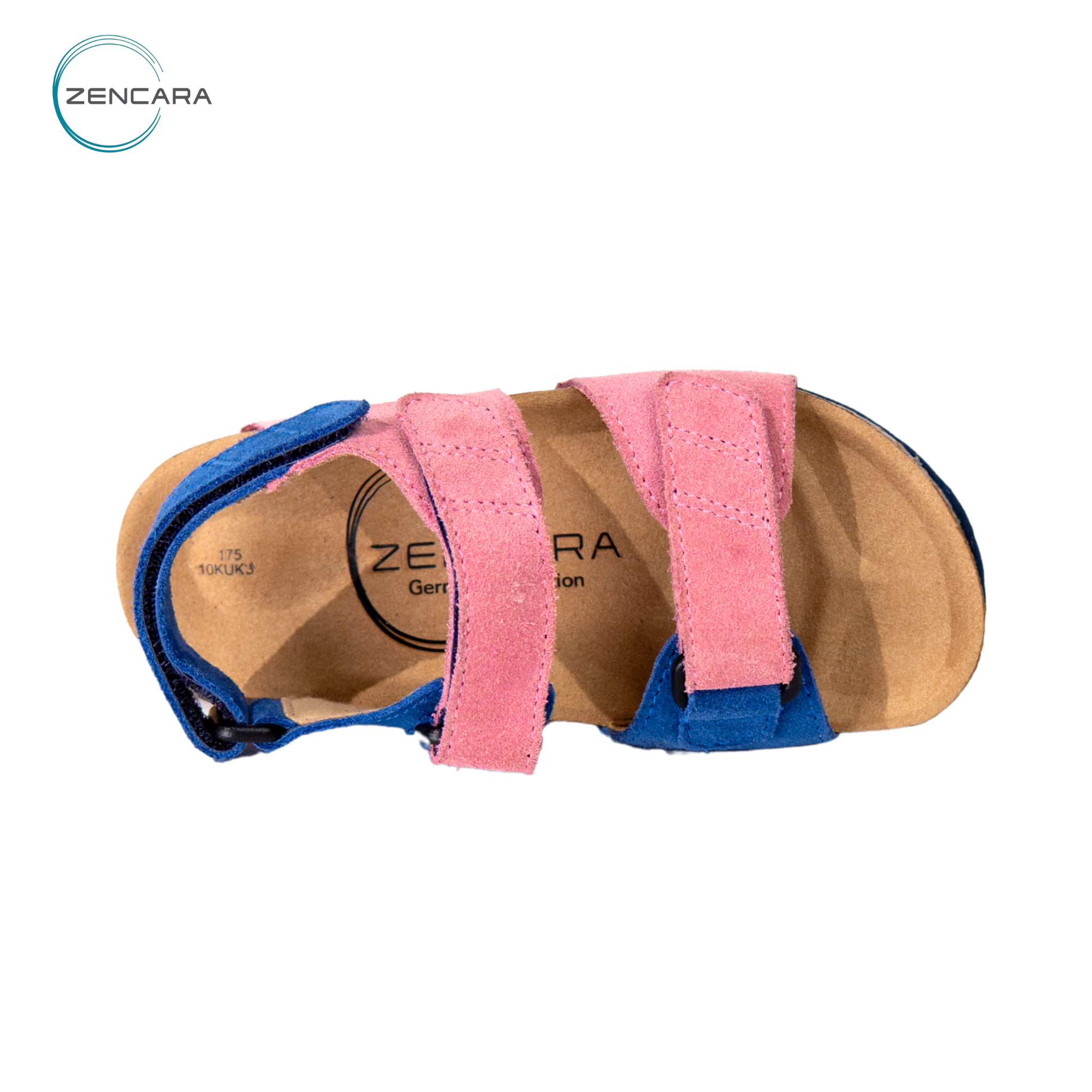  Sandal Sức Khỏe Đế Cork Trẻ Em Màu Hồng Xanh Zencara 