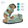  Sandal Sức Khỏe Đế Cork Trẻ Em Màu Mint Zencara 