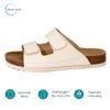  Sandal đế Cork Nữ (Trắng bóng), hỗ trợ nâng vòm và phòng chống bàn chân bẹt 