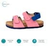  Sandal đế Cork dành cho trẻ em (Hồng xanh), hỗ trợ nâng vòm và phòng chống bàn chân bẹt 