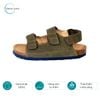  Sandal đế Cork dành cho trẻ em (Xanh rêu), hỗ trợ nâng vòm và phòng chống bàn chân bẹt 