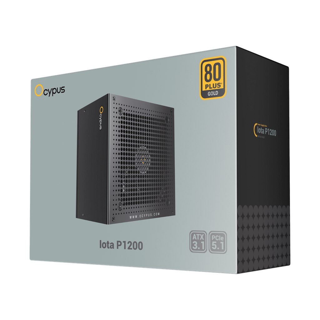 Nguồn máy tính Ocypus Iota P1200 (1200W, 80 Plus Gold, Fully Modular, ATX3.1 PCIE5.1, Full Japan Capacitor)