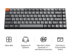 Bàn phím cơ không dây Keychron K3M K3 Max (75%, QMK/VIA, Wireless 2.4GHz)