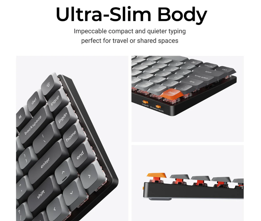 Bàn phím cơ không dây Keychron K3M K3 Max RGB Hotswap (75%)