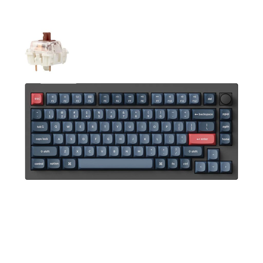 Bàn phím cơ không dây Keychron V1 Max RGB (Layout 75%, QMK/VIA, 2.4GHz/Bluetooth)