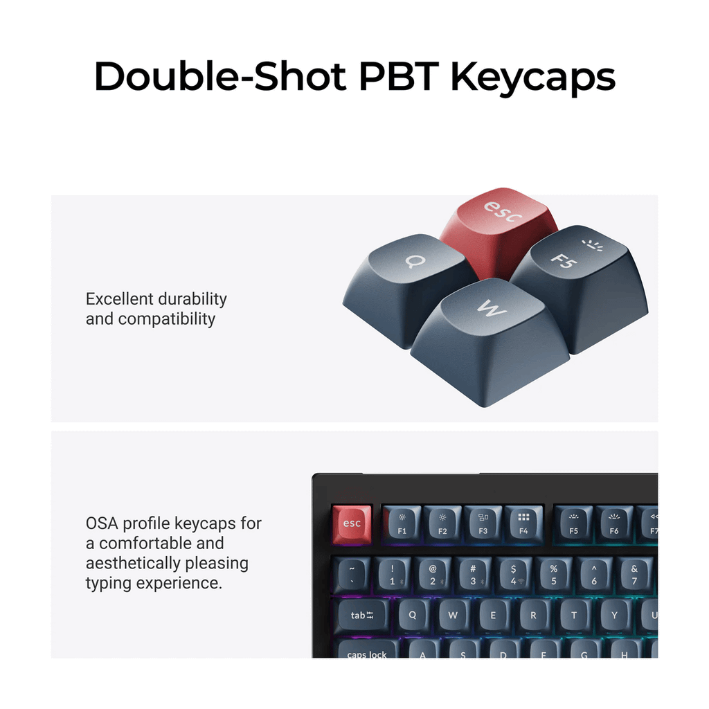 Bàn phím cơ không dây Keychron V5 Max RGB (Layout 96%, QMK/VIA, 2.4GHz/Bluetooth)