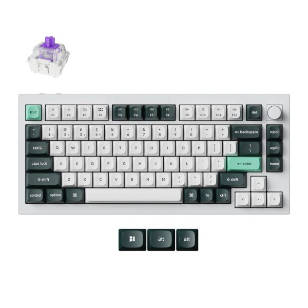 Bàn phím cơ không dây tùy chỉnh Keychron Q1 HE QMK White