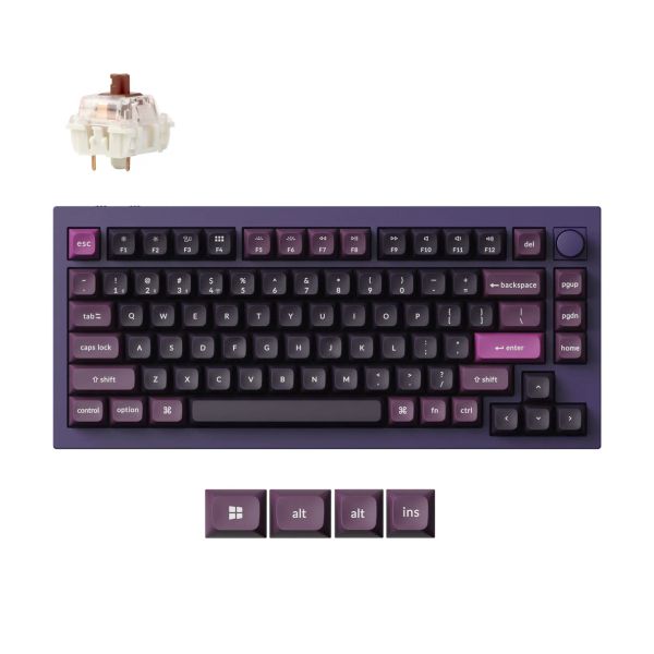 Bàn phím cơ không dây Keychron Q1 Max (Purple, Gateron Jupiter Brown Switch)
