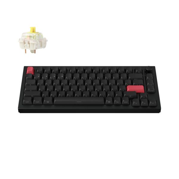 Bàn phím cơ không dây Keychron Q1 Max (Side-Printed Keycaps, Carbon Black, Gateron Jupiter Banana Switch)