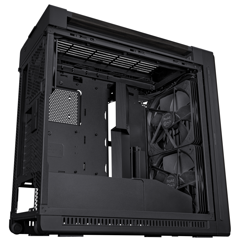 CASE ASUS ProArt PA602 Wood Edition - Tempered Glass Panel Mid-Tower EATX Hỗ trợ tản nhiệt 420mm, VGA 440mm
