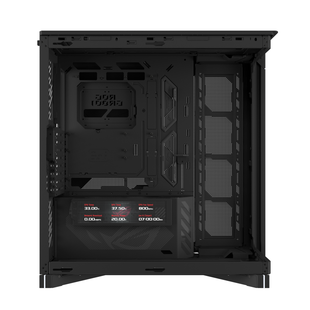 Vỏ Case ASUS ROG Cronox (Full Tower Panoramic, Màn Hình LCD 9.2 Inch)