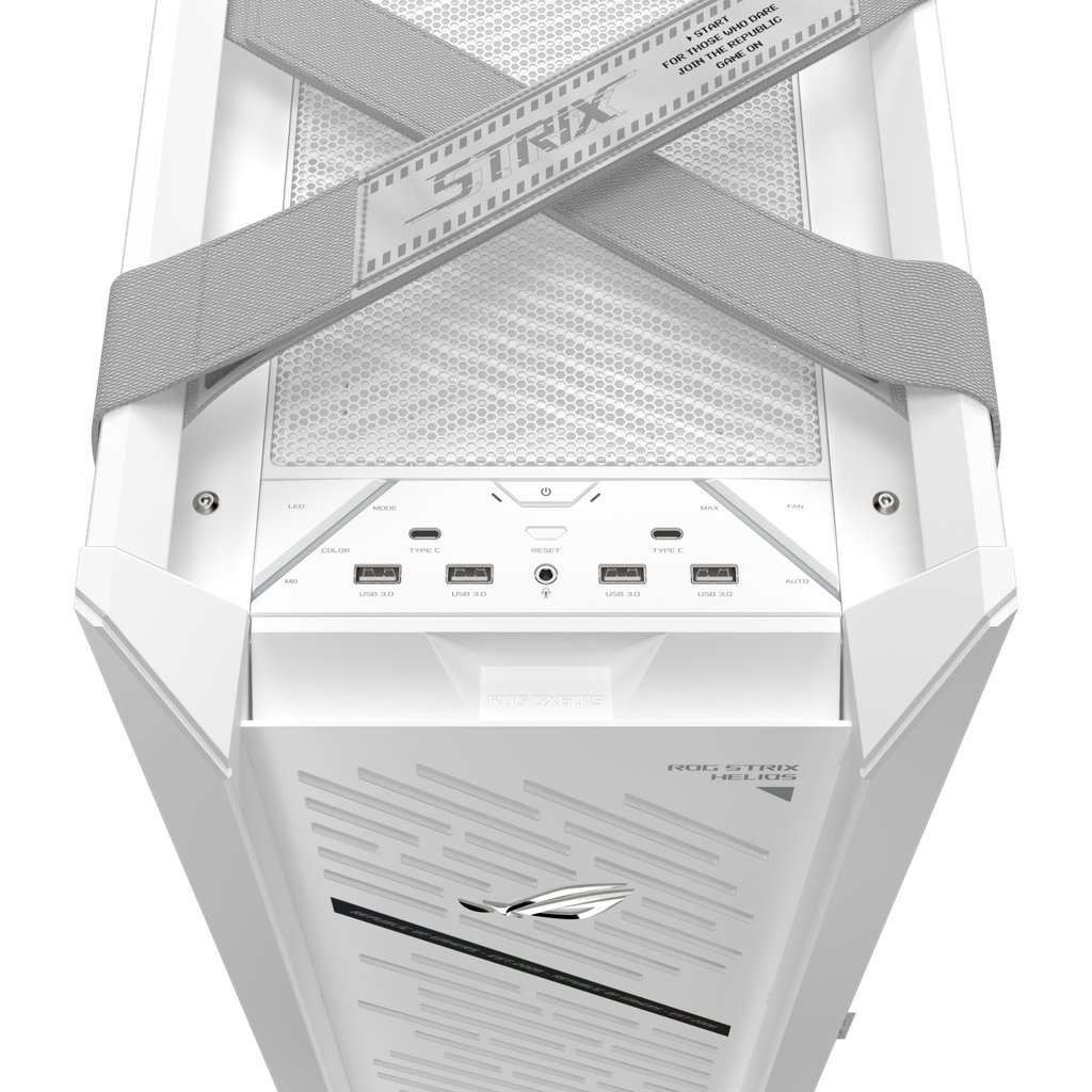 Case ASUS ROG Strix Helios II GX601S WHITE EATX - Mid Tower, 3 Mặt Kính Cường Lực, Khung Nhôm, Hỗ trợ Radiator 420mm
