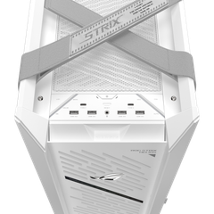 Case ASUS ROG Strix Helios II GX601S WHITE EATX - Mid Tower, 3 Mặt Kính Cường Lực, Khung Nhôm, Hỗ trợ Radiator 420mm