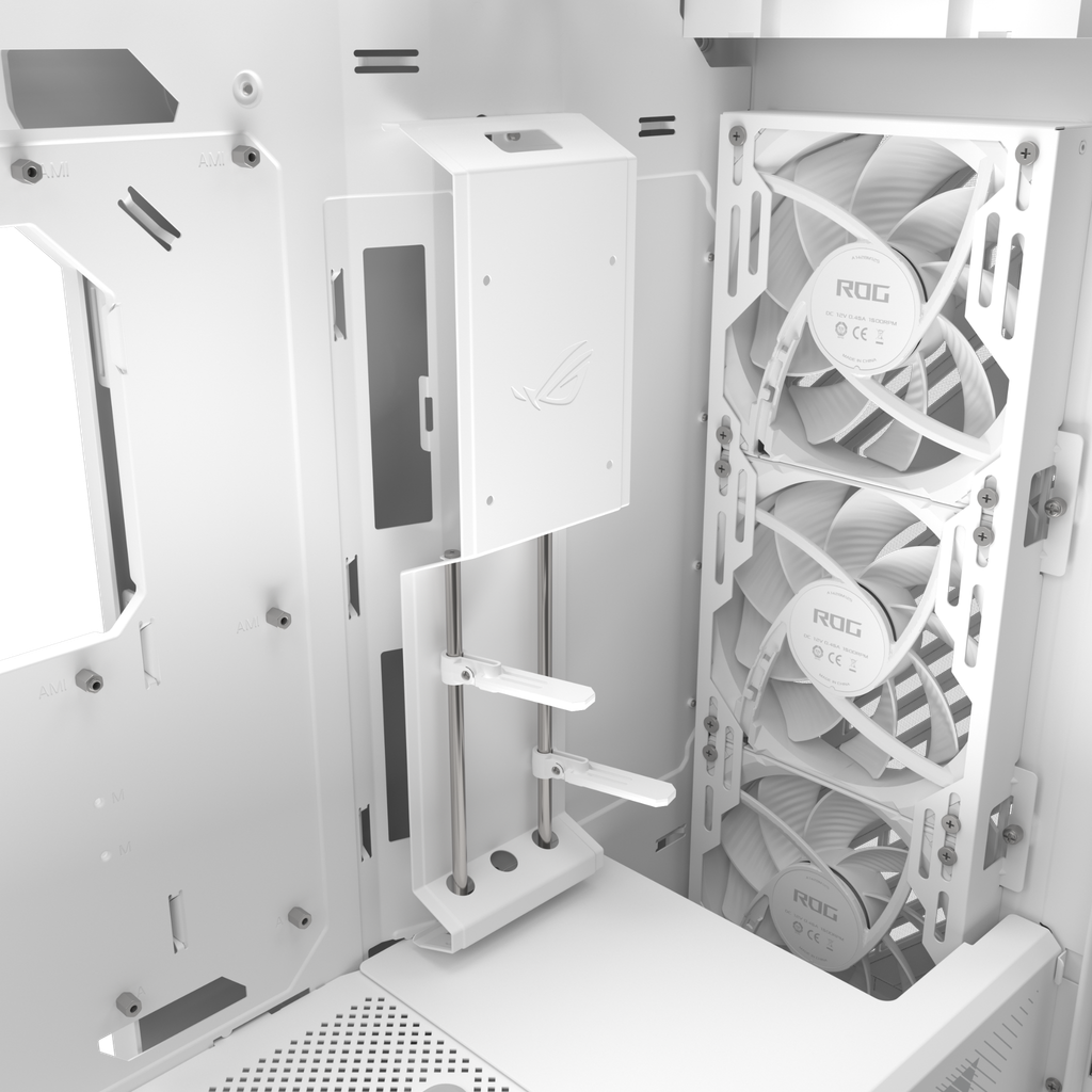 Case ASUS ROG Strix Helios II GX601S WHITE EATX - Mid Tower, 3 Mặt Kính Cường Lực, Khung Nhôm, Hỗ trợ Radiator 420mm