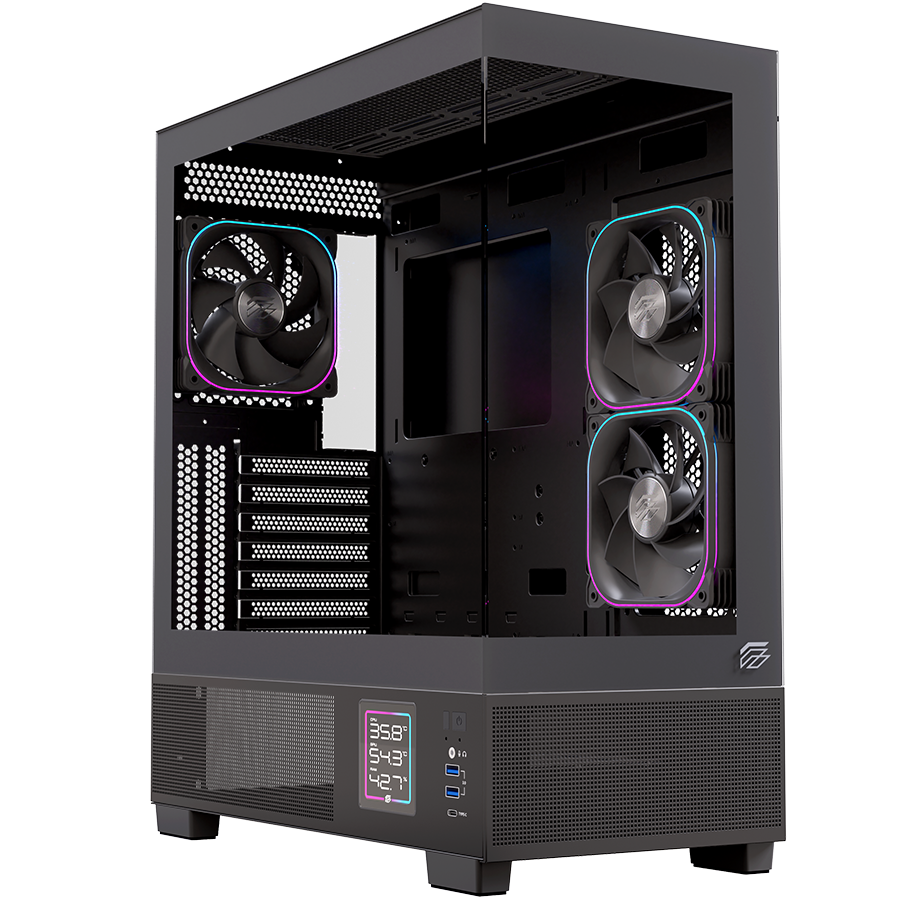 Case Einarex SM501D RGB (ATX, sẵn 3 Fan RGB)