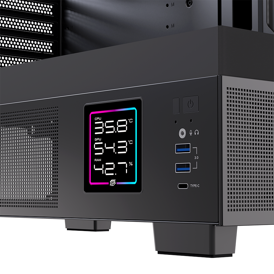 Case Einarex SM501D RGB (ATX, sẵn 3 Fan RGB)