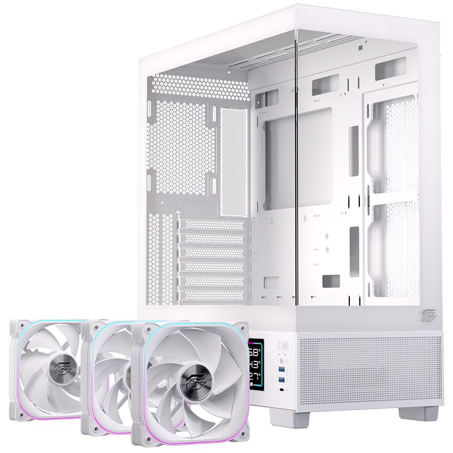 Case Einarex SM501D RGB (ATX, sẵn 3 Fan RGB)