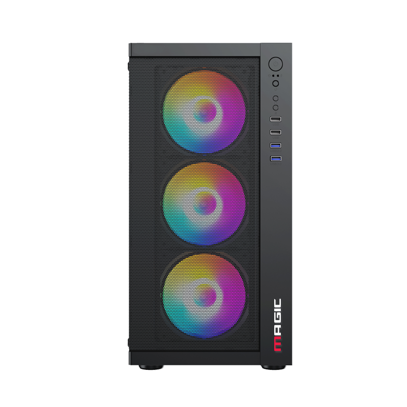 Case Magic GM-01 MESH (M-ATX, sẵn 4 fan)