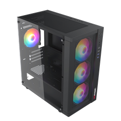 Case Magic GM-01 MESH (M-ATX, sẵn 4 fan)