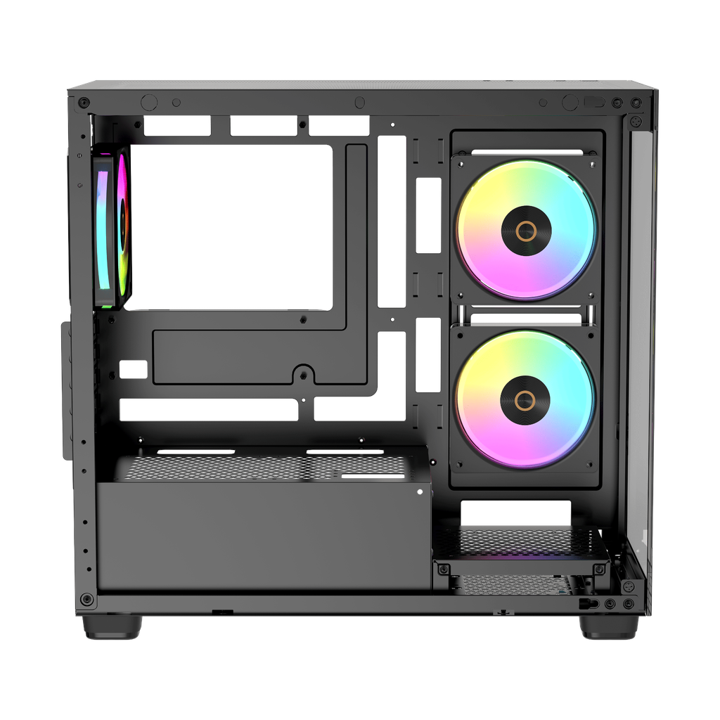 Case Ocypus Gamma C52 ARGB (M-ATX, sẵn 3 Fan ARGB)