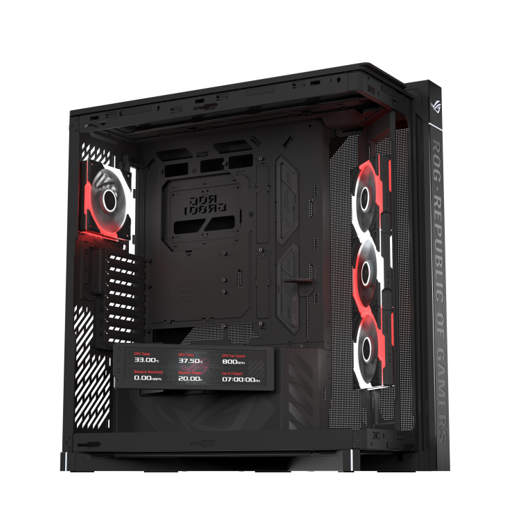 Vỏ Case ASUS ROG Cronox ARGB (Full Tower Panoramic, Màn Hình LCD 9.2 Inch)
