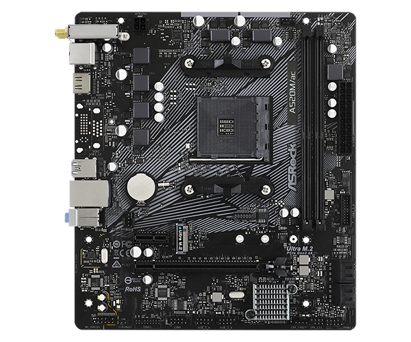 Mainboard ASRock A520 M/ac WiFi AM4