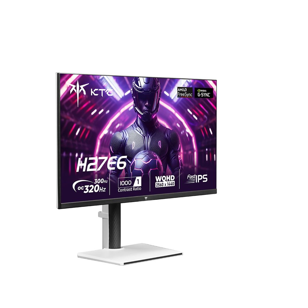 Màn hình KTC H27E6 (27 inch/Trắng/QHD/Fast IPS/320Hz OC/1ms/Chân Công Thái Học)
