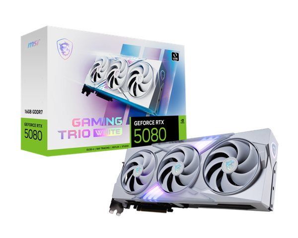 VGA MSI GeForce RTX™ 5080 16G GAMING TRIO OC WHITE