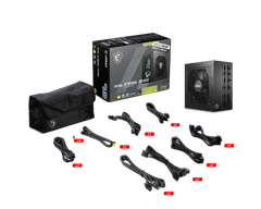 Nguồn máy tính MSI MAG A750GL PCIE5 750W 80 PLUS Gold Full Modular ATX 3.1 PCIe 5.0