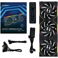 Quạt Tản Nhiệt Lian-Li FAN TL 120 LCD Wireless Triple Pack Black