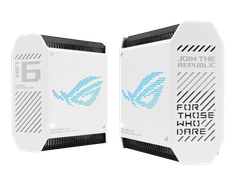 Router Mesh ASUS ROG Rapture GT6 White (Bộ 2 chiếc) - WiFi 6 Tri-Band, 9 ăng-ten, LAN 2.5G, CPU 1.7GHz, Tăng tốc Game 3 cấp độ