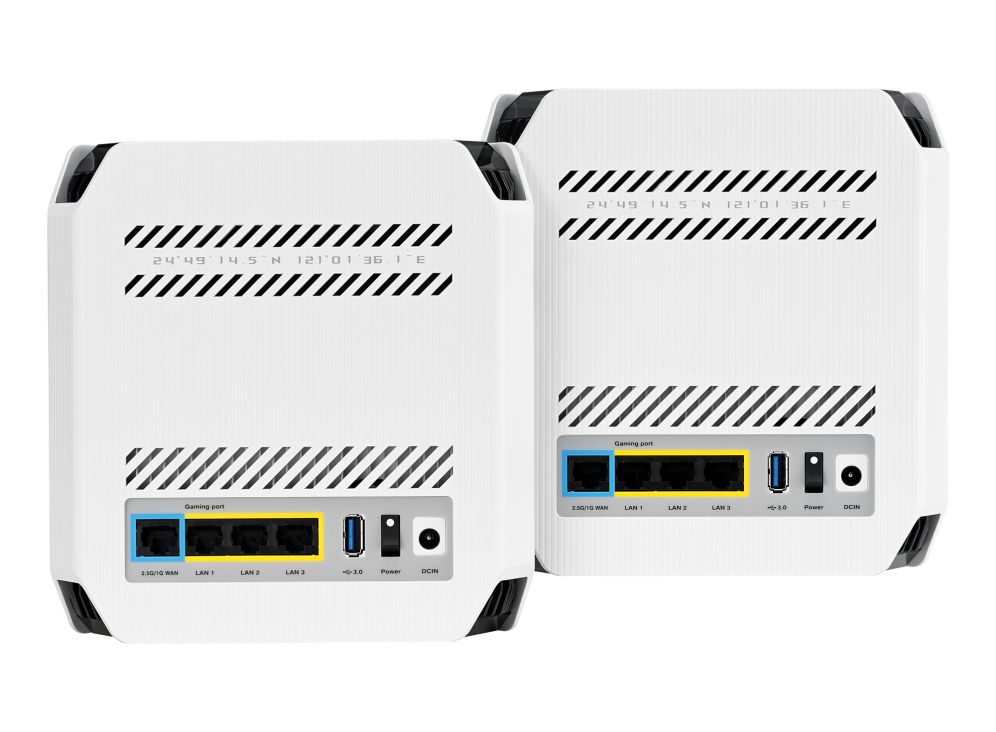 Router Mesh ASUS ROG Rapture GT6 White (Bộ 2 chiếc) - WiFi 6 Tri-Band, 9 ăng-ten, LAN 2.5G, CPU 1.7GHz, Tăng tốc Game 3 cấp độ