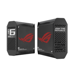 Router Mesh ASUS ROG Rapture GT6 Black (Bộ 2 chiếc) - WiFi 6 Tri-Band, 9 ăng-ten, LAN 2.5G, CPU 1.7GHz, Tăng tốc Game 3 cấp độ