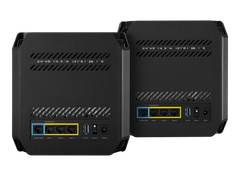 Router Mesh ASUS ROG Rapture GT6 Black (Bộ 2 chiếc) - WiFi 6 Tri-Band, 9 ăng-ten, LAN 2.5G, CPU 1.7GHz, Tăng tốc Game 3 cấp độ