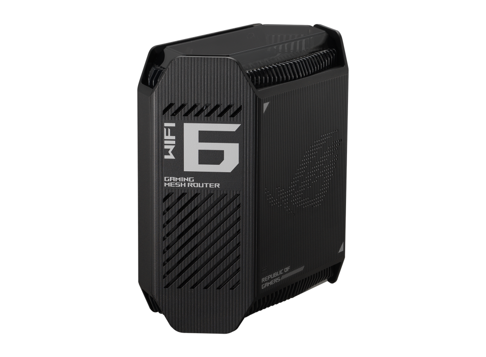 Router Mesh ASUS ROG Rapture GT6 Black (Bộ 2 chiếc) - WiFi 6 Tri-Band, 9 ăng-ten, LAN 2.5G, CPU 1.7GHz, Tăng tốc Game 3 cấp độ