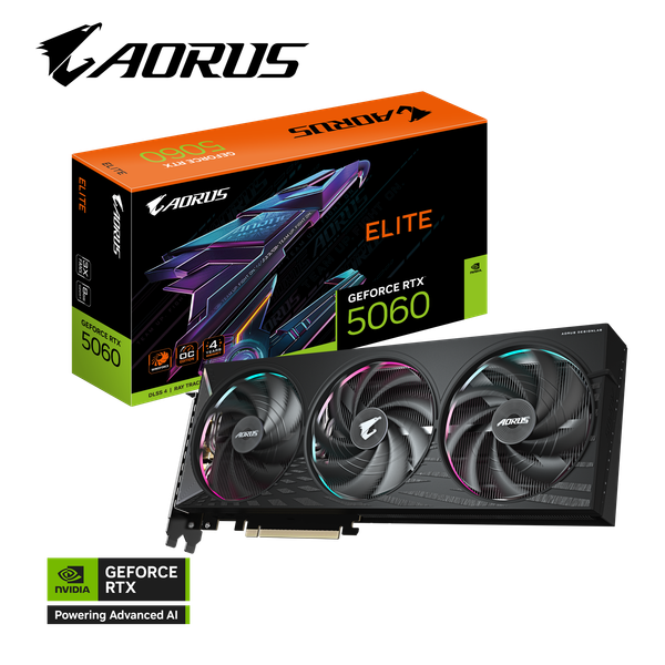 VGA GIGABYTE AORUS GeForce RTX™ 5060 ELITE 8G